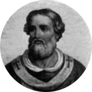 Portrait medallion of Pope Adrian I, after the basilica frieze