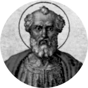Portrait medallion of Pope Dionysius, after the basilica frieze