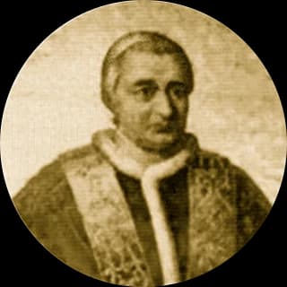 Portrait medallion of Pope Gregory XVI, after the basilica frieze