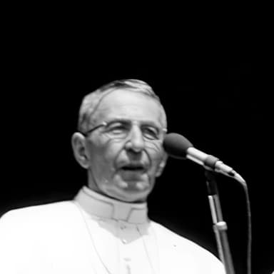 Photograph of Pope John Paul I, rendered as a medallion