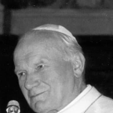 Photograph of Pope John Paul II, rendered as a medallion