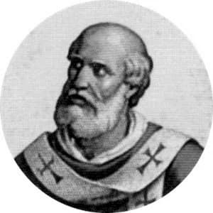 Portrait medallion of Pope John VI, after the basilica frieze