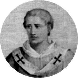 Portrait medallion of Pope Leo V, after the basilica frieze