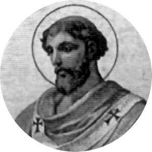 Portrait medallion of Pope Miltiades, after the basilica frieze