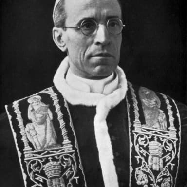 Photograph of Pope Pius XII, rendered as a medallion