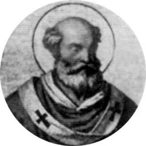 Portrait medallion of Pope Silverius, after the basilica frieze