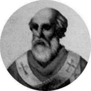 Portrait medallion of Pope Adeodatus II, after the basilica frieze