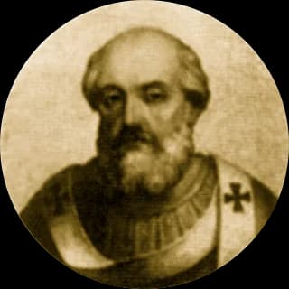 Portrait medallion of Pope Adrian II, after the basilica frieze