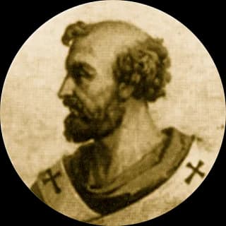 Portrait medallion of Pope Adrian III, after the basilica frieze