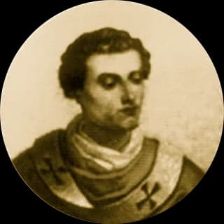 Portrait medallion of Pope Anastasius III, after the basilica frieze