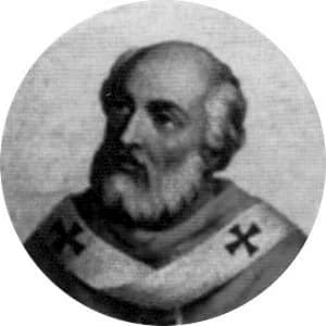 Portrait medallion of Pope Benedict III, after the basilica frieze