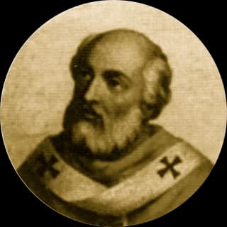 Portrait medallion of Pope Benedict III, after the basilica frieze