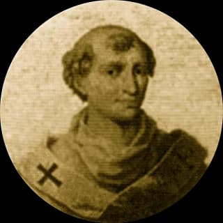 Portrait medallion of Pope Benedict IX, after the basilica frieze