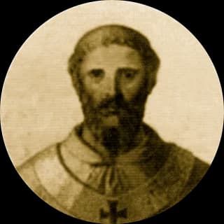 Portrait medallion of Pope Benedict VI, after the basilica frieze