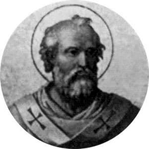 Portrait medallion of Pope Boniface IV, after the basilica frieze