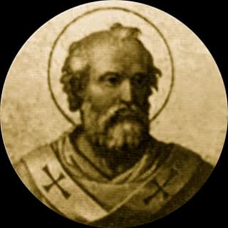 Portrait medallion of Pope Boniface IV, after the basilica frieze