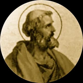 Portrait medallion of Pope Celestine I, after the basilica frieze