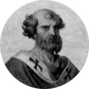 Portrait medallion of Pope Celestine II, after the basilica frieze