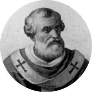 Portrait medallion of Pope Conon, after the basilica frieze