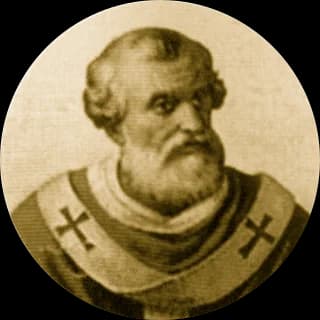 Portrait medallion of Pope Conon, after the basilica frieze