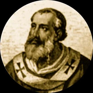 Portrait medallion of Pope Constantine, after the basilica frieze