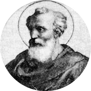Portrait medallion of Pope Eleutherius, after the basilica frieze