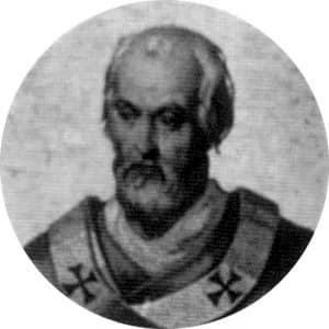 Portrait medallion of Pope Eugene III, after the basilica frieze