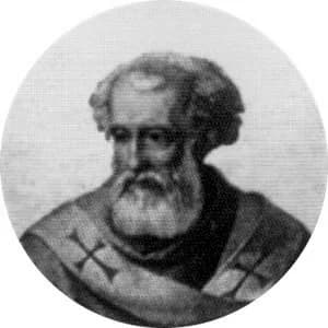 Portrait medallion of Pope Gelasius II, after the basilica frieze