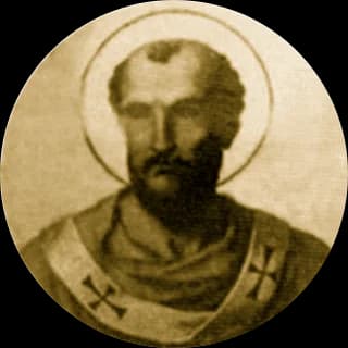 Portrait medallion of Pope Gregory I, after the basilica frieze