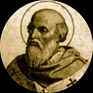Portrait medallion of Pope Gregory II, after the basilica frieze