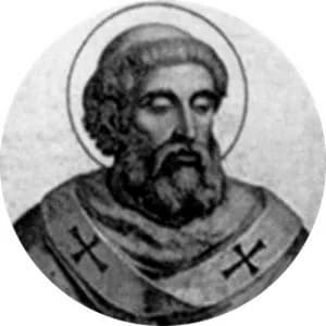 Portrait medallion of Pope Gregory III, after the basilica frieze