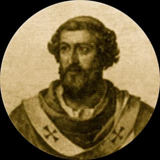 Portrait medallion of Pope Honorius I, after the basilica frieze