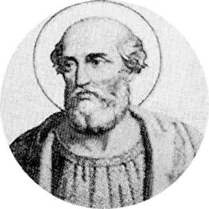 Portrait medallion of Pope Hyginus, after the basilica frieze