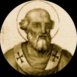 Portrait medallion of Pope John I, after the basilica frieze