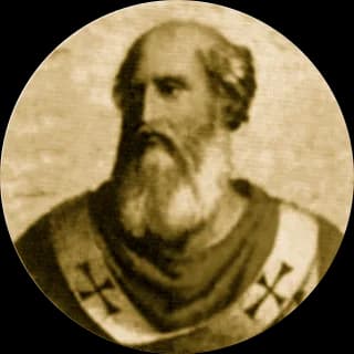 Portrait medallion of Pope John II, after the basilica frieze