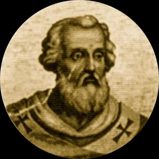Portrait medallion of Pope John VII, after the basilica frieze