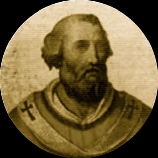 Portrait medallion of Pope John XII, after the basilica frieze