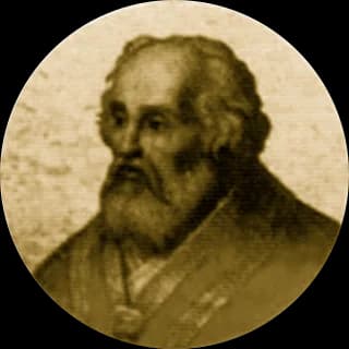 Portrait medallion of Pope John XV, after the basilica frieze