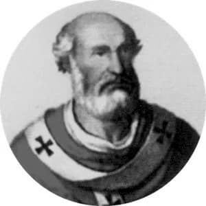 Portrait medallion of Pope Lando, after the basilica frieze