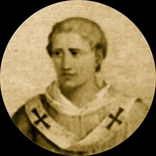 Portrait medallion of Pope Leo V, after the basilica frieze