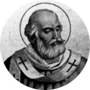 Portrait medallion of Pope Paul I, after the basilica frieze