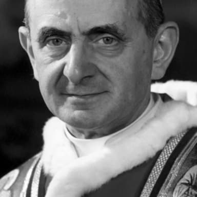 Photograph of Pope Paul VI, rendered as a medallion
