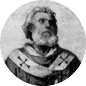 Portrait medallion of Pope Pelagius I, after the basilica frieze