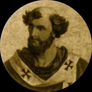 Portrait medallion of Pope Romanus, after the basilica frieze
