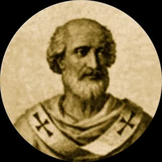 Portrait medallion of Pope Sabinian, after the basilica frieze