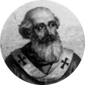 Portrait medallion of Pope Sergius II, after the basilica frieze