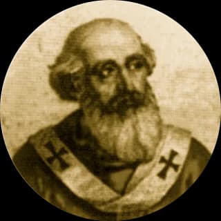 Portrait medallion of Pope Sergius II, after the basilica frieze