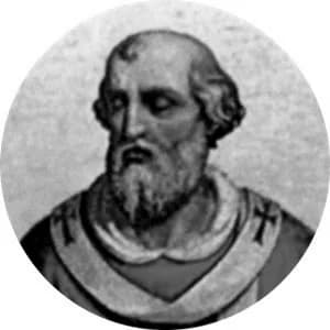 Portrait medallion of Pope Stephen II, after the basilica frieze