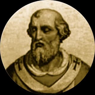 Portrait medallion of Pope Stephen II, after the basilica frieze