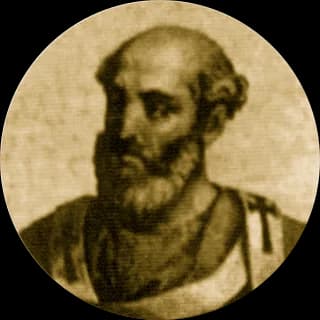 Portrait medallion of Pope Theodore I, after the basilica frieze
